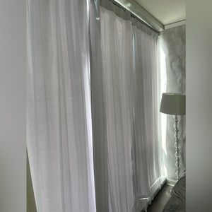 Grey Double Lined Curtains
